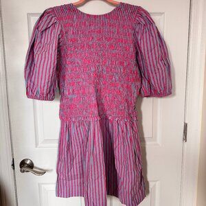 NWT Damson Madder Bluebelle Shirred Mini Dress Size US 14 UK 18